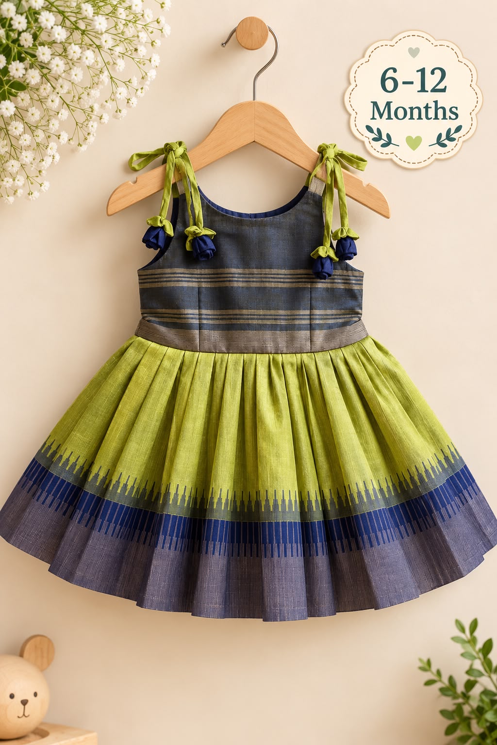 Olive Zari Stripe Rosebud Frock photo 2