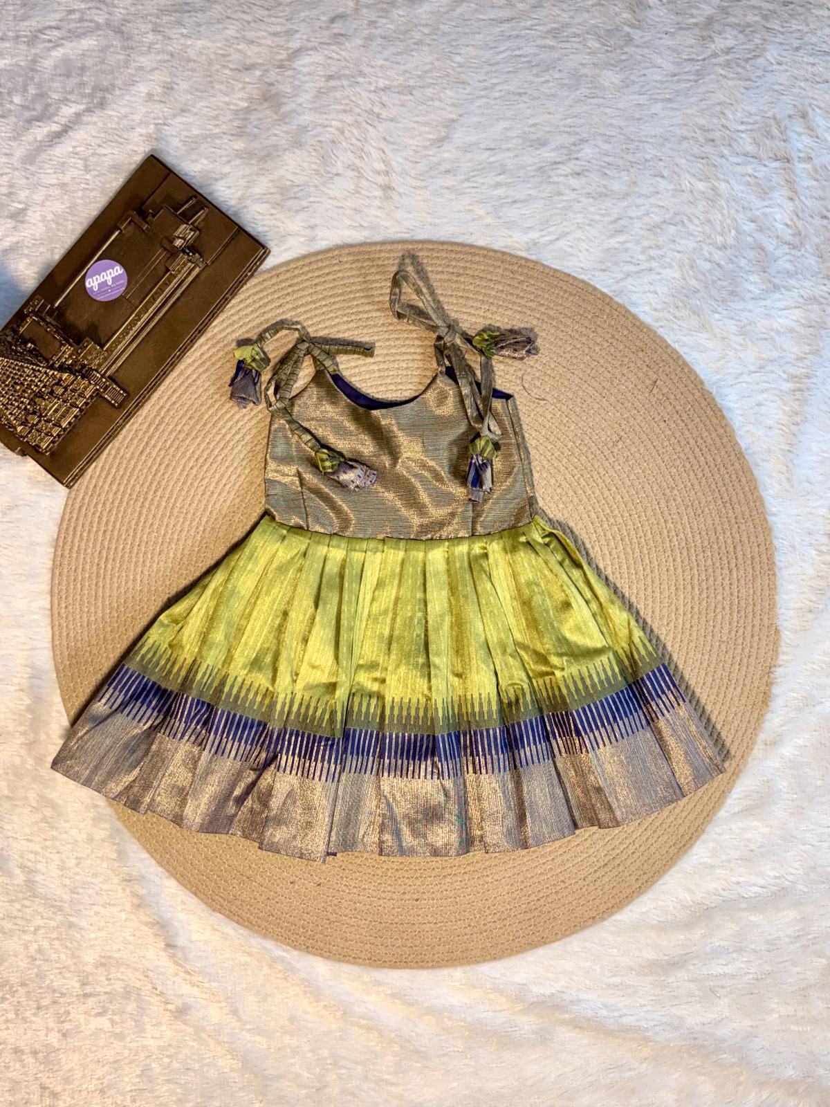 Olive Zari Stripe Rosebud Frock