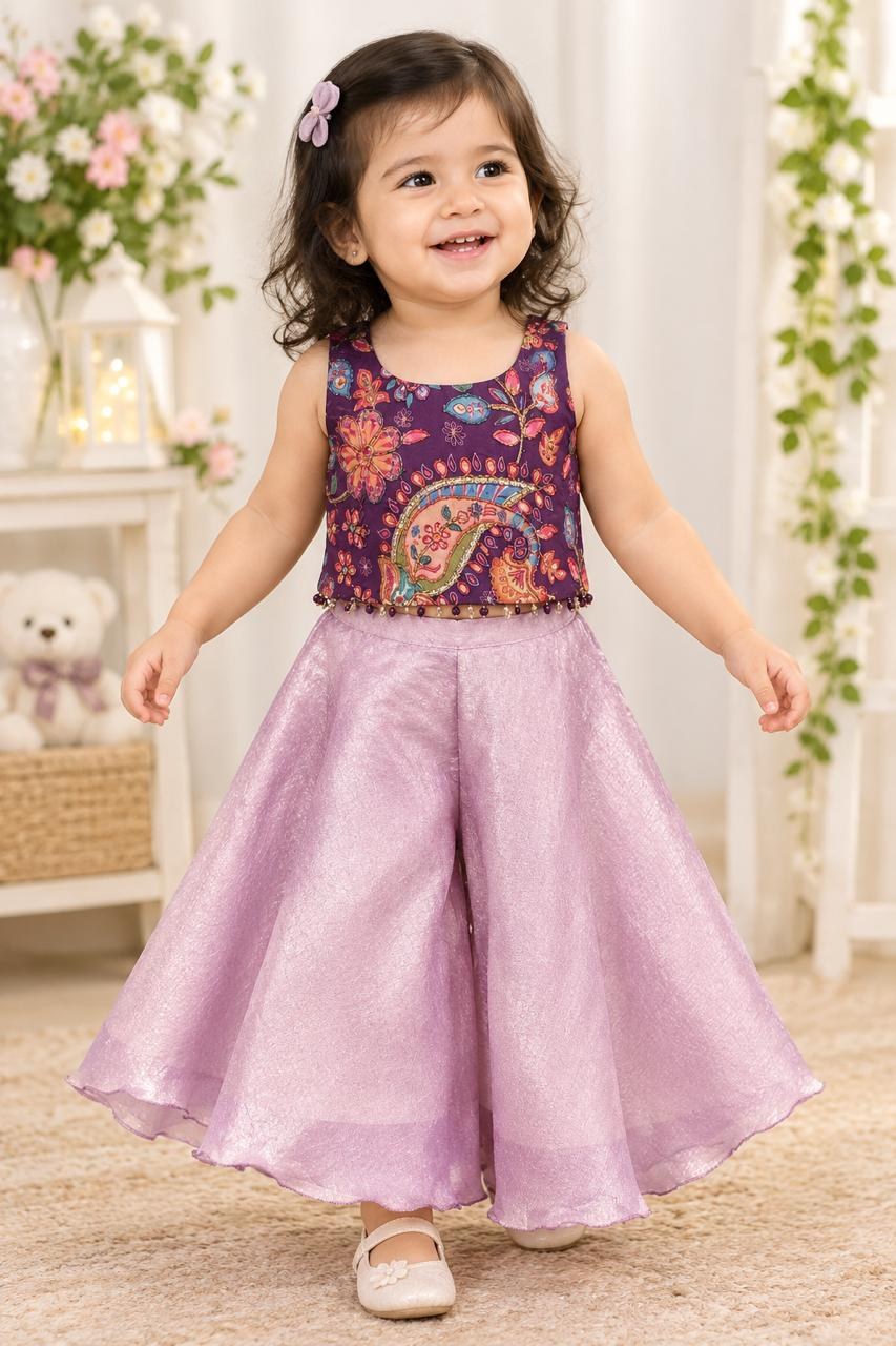 Lavender Pink Space Silk Lehenga photo 3