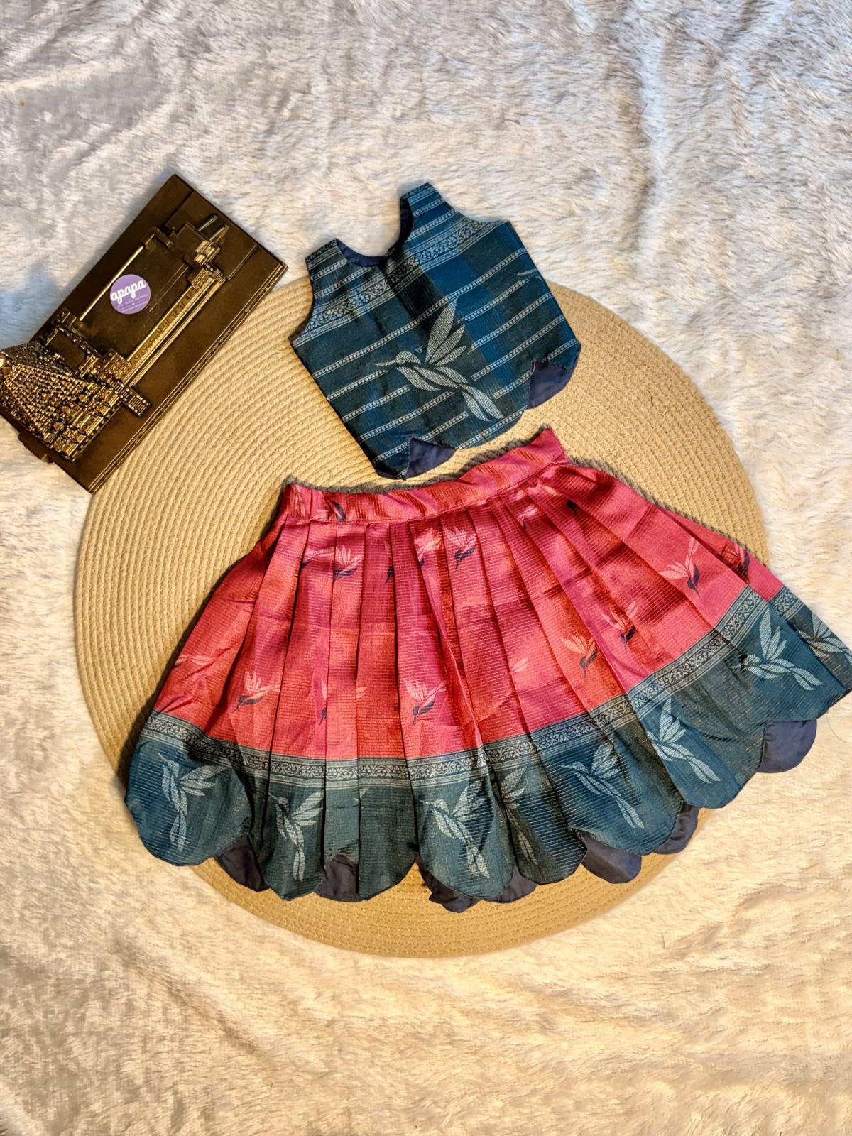 Navy Bird Print Peplum Frock