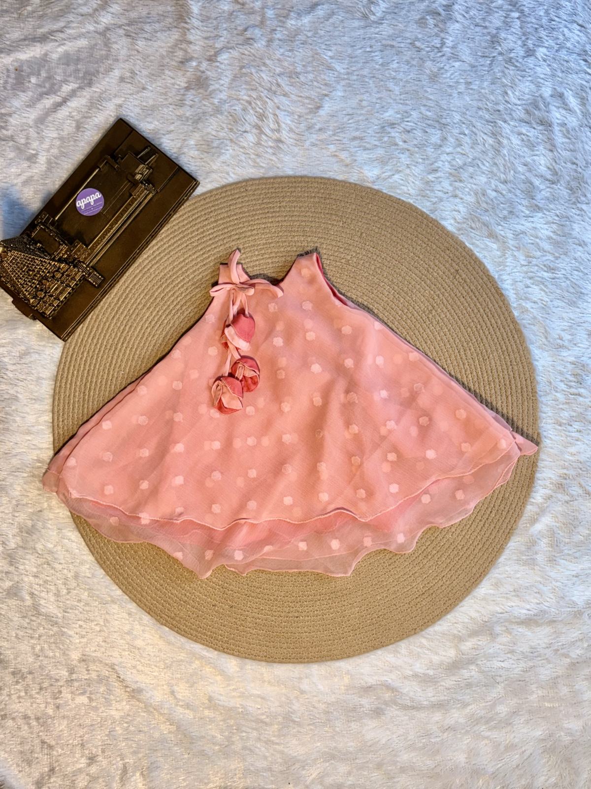 Dusty Rose Georgette Rosebud Frock