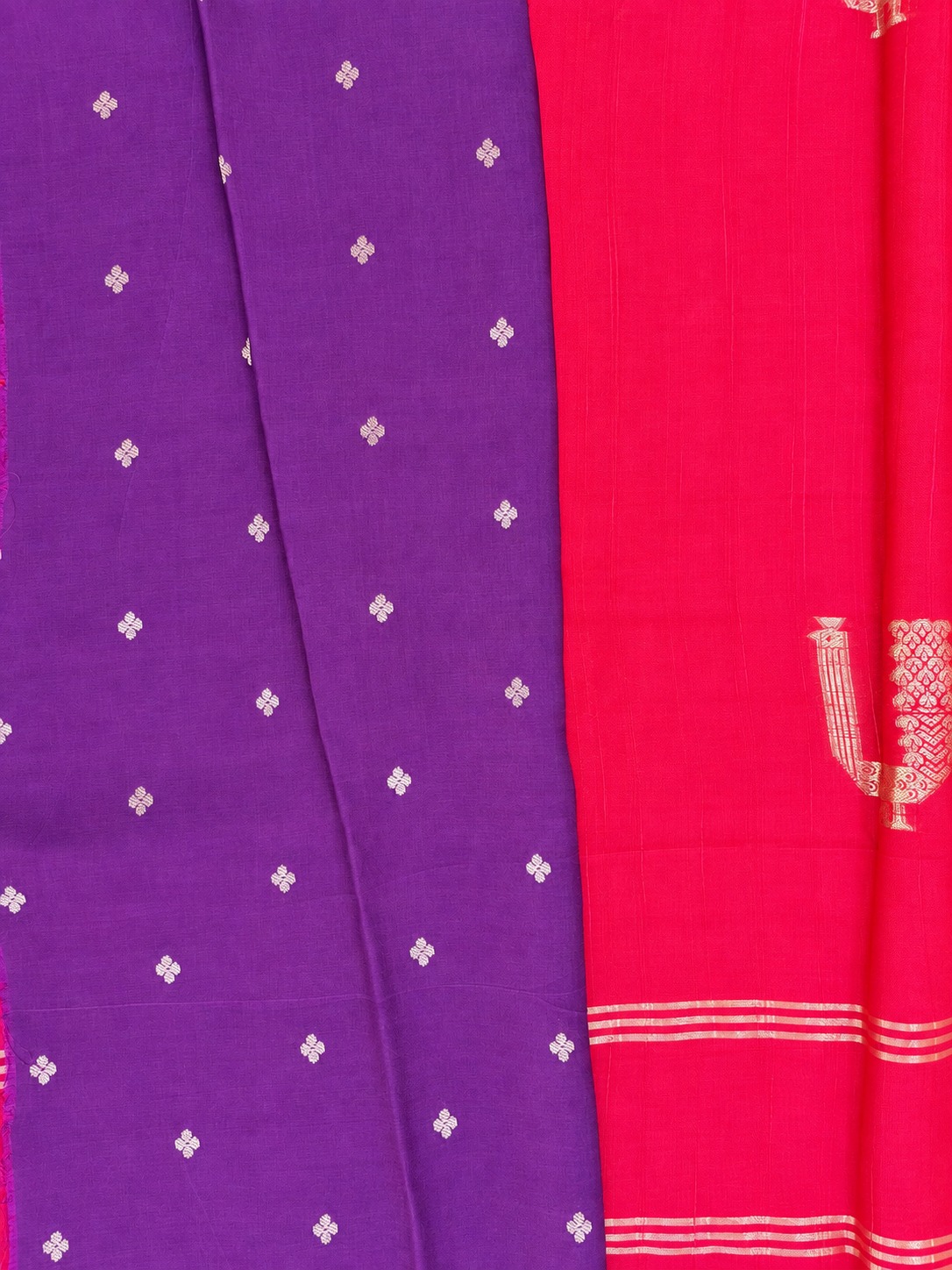 Peacock Butta Pinstripe Border Cotton Saree photo 4