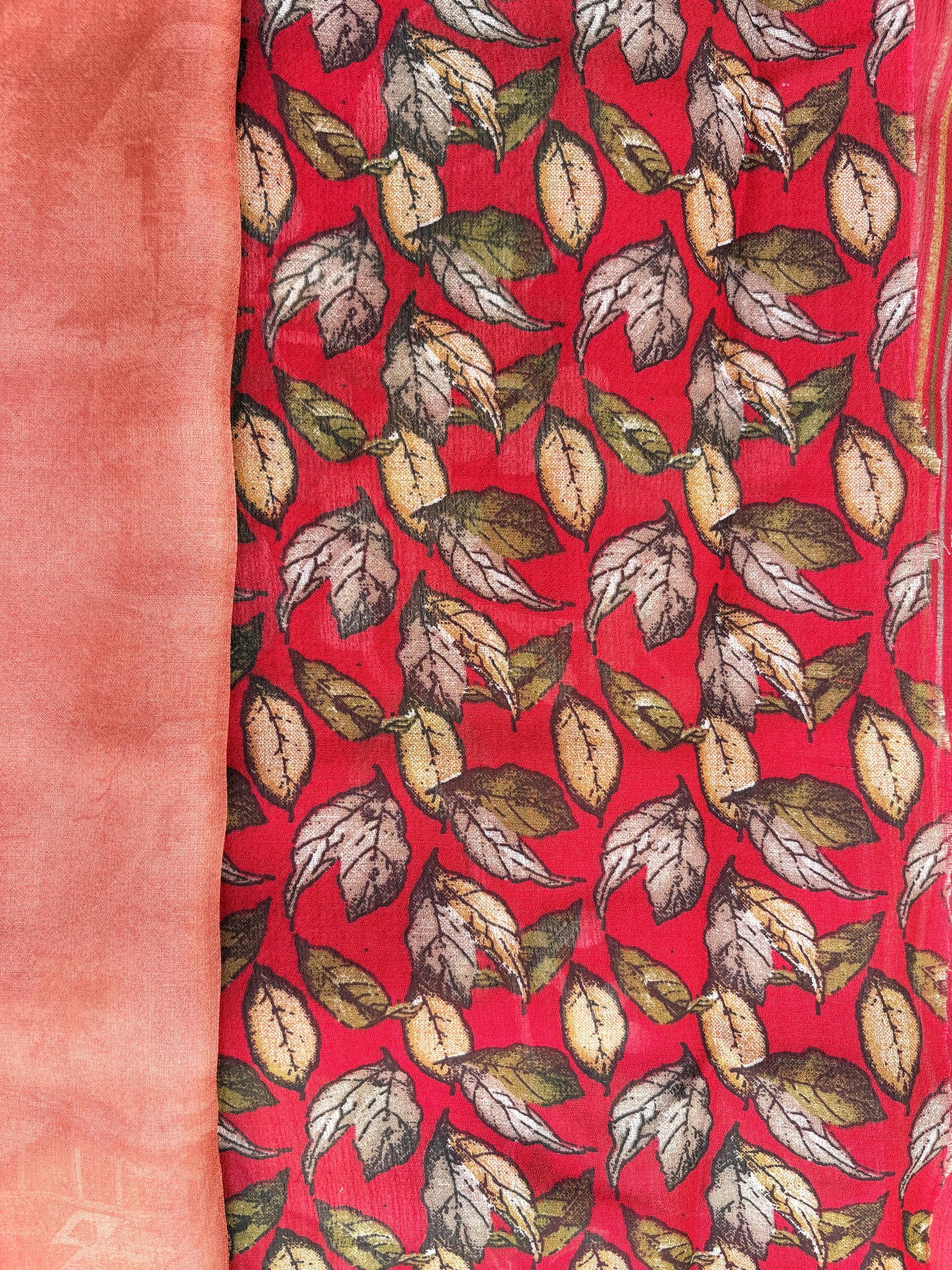 Temple Border Zari Silk Saree with Printed Blouse photo 3